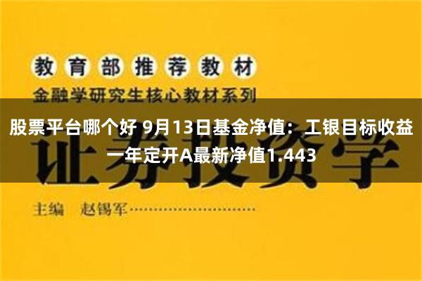 股票平台哪个好 9月13日基金净值：工银目标收益一年定开A最新净值1.443