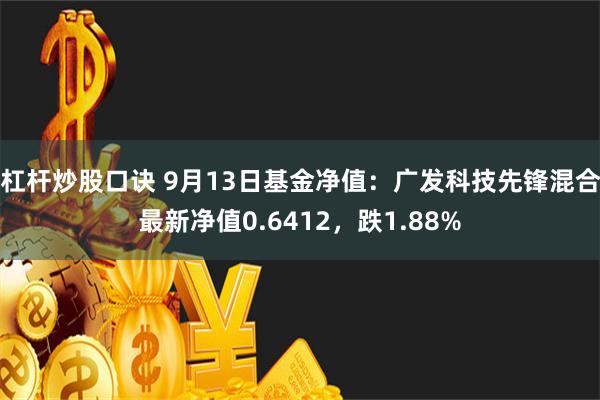 杠杆炒股口诀 9月13日基金净值：广发科技先锋混合最新净值0.6412，跌1.88%