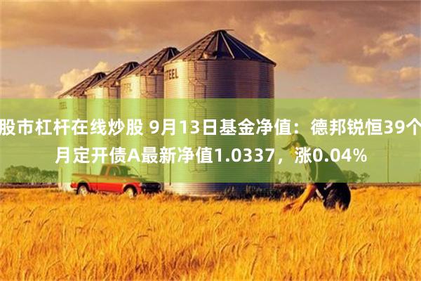 股市杠杆在线炒股 9月13日基金净值：德邦锐恒39个月定开债A最新净值1.0337，涨0.04%