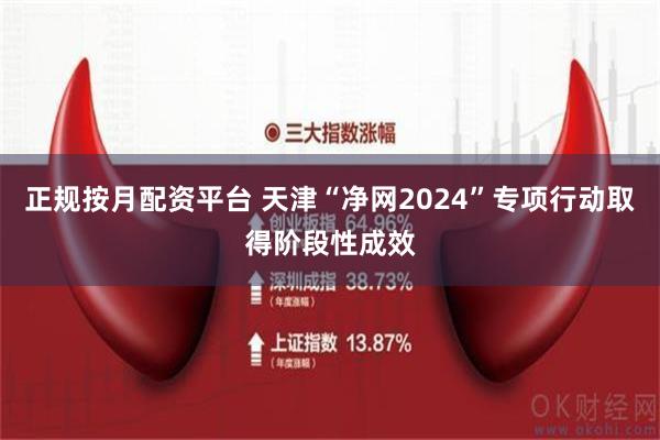 正规按月配资平台 天津“净网2024”专项行动取得阶段性成效
