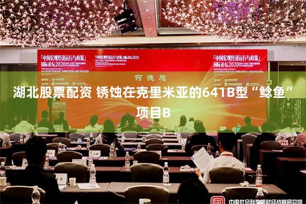 湖北股票配资 锈蚀在克里米亚的641B型“鲶鱼”项目B