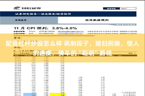 配资杠杆炒股怎么样 讽刺段子，媳妇别瞅，惊人的速度，骑车的“聪明”路线