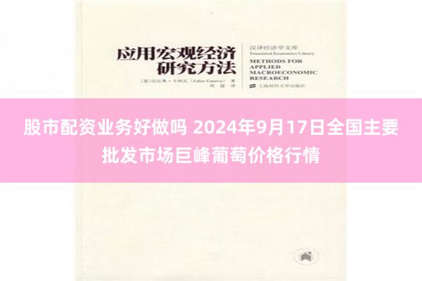股市配资业务好做吗 2024年9月17日全国主要批发市场巨峰葡萄价格行情
