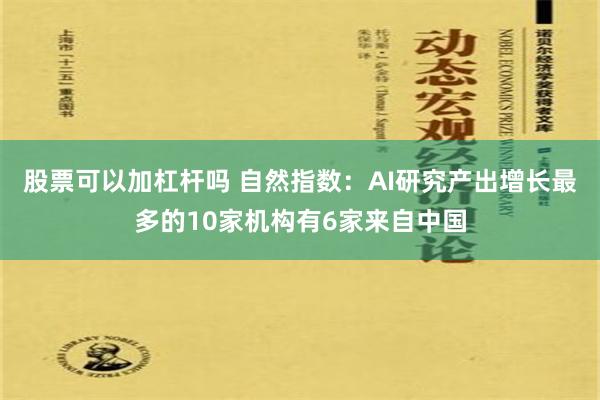 股票可以加杠杆吗 自然指数：AI研究产出增长最多的10家机构有6家来自中国