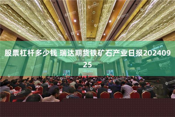 股票杠杆多少钱 瑞达期货铁矿石产业日报20240925