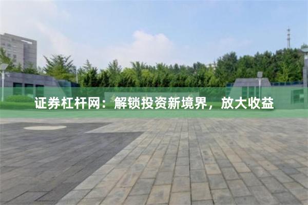 证券杠杆网：解锁投资新境界，放大收益