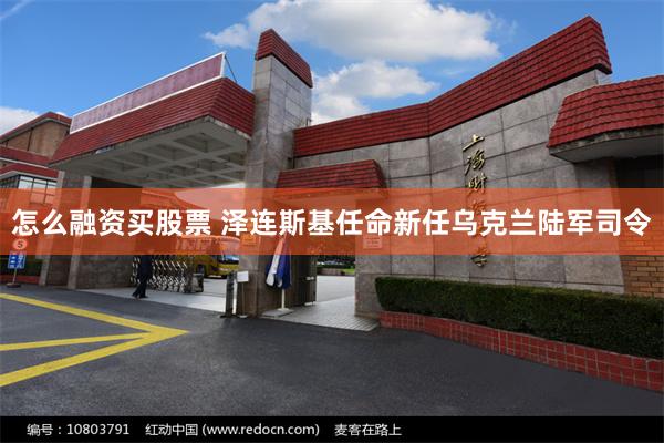 怎么融资买股票 泽连斯基任命新任乌克兰陆军司令