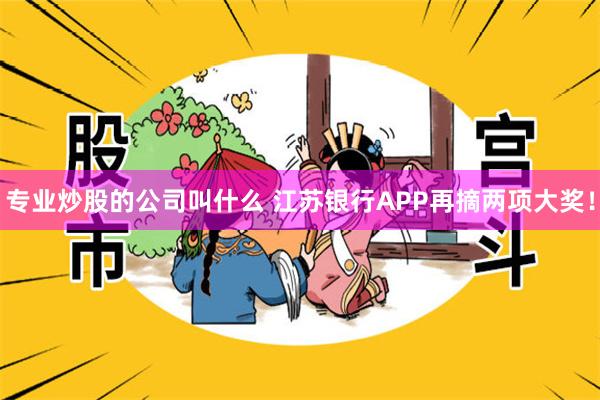 专业炒股的公司叫什么 江苏银行APP再摘两项大奖！