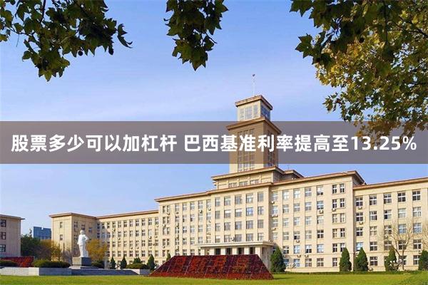 股票多少可以加杠杆 巴西基准利率提高至13.25%