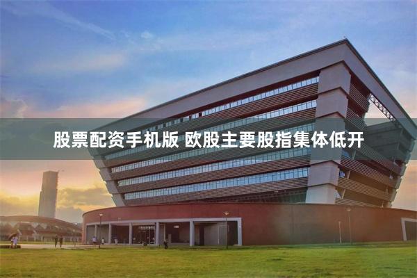 股票配资手机版 欧股主要股指集体低开