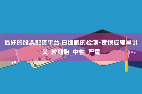 最好的股票配资平台 白细胞的检测-贺银成辅导讲义_粒细胞_中性_严重