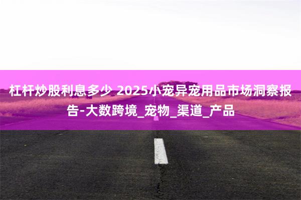 杠杆炒股利息多少 2025小宠异宠用品市场洞察报告-大数跨境_宠物_渠道_产品