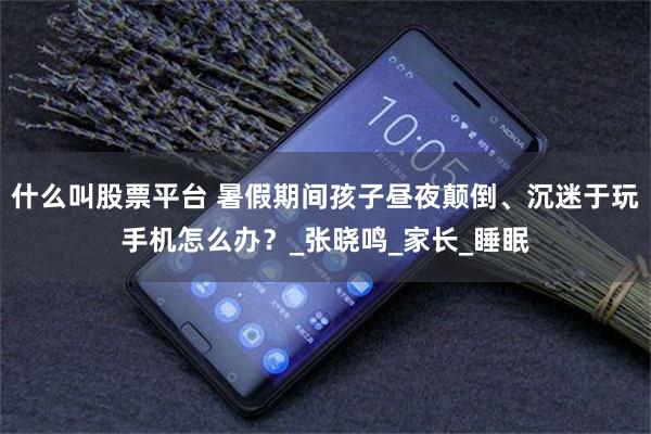 什么叫股票平台 暑假期间孩子昼夜颠倒、沉迷于玩手机怎么办？_张晓鸣_家长_睡眠